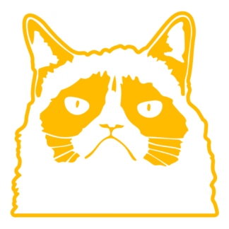 Grumpy Cat Decal (Yellow)